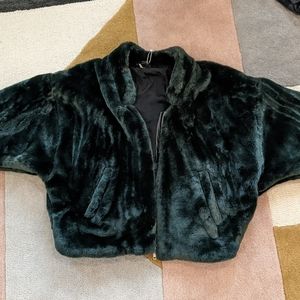 Free People Faux Fur Bomber Jacket